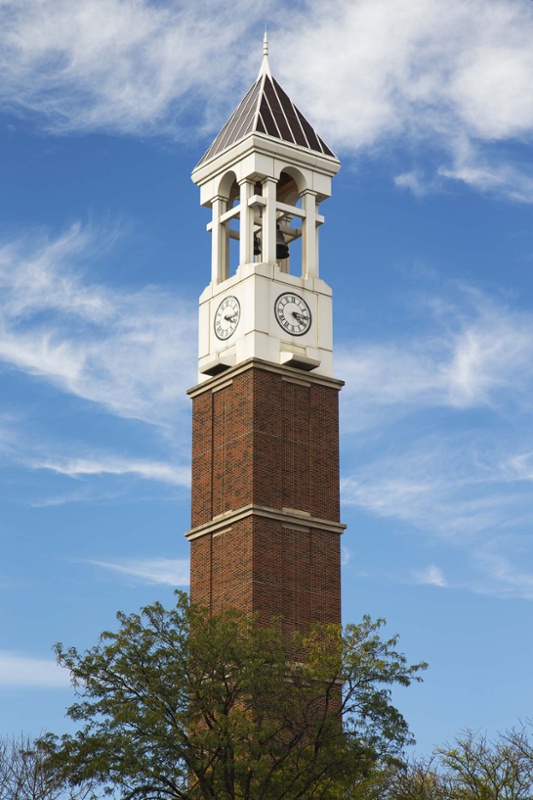 Purdue Bell Tower, Blue Sky-1